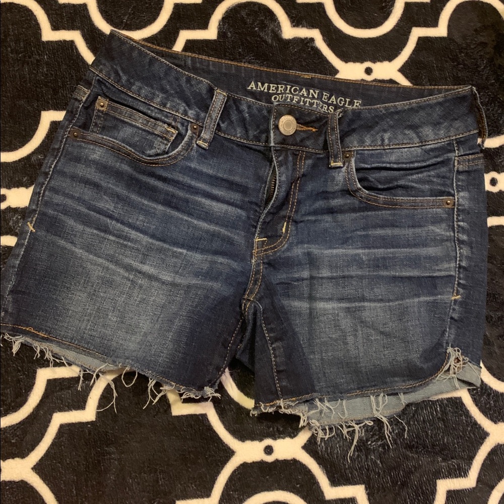 SOLD dark wash jean shorts